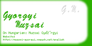 gyorgyi muzsai business card